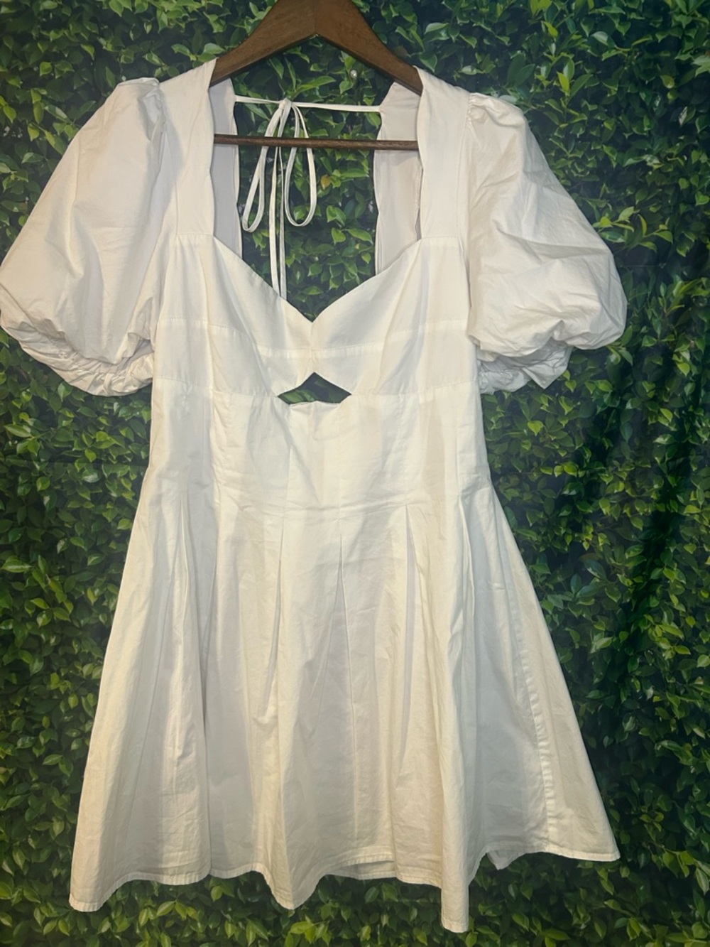 Hello Molly White Puff Sleeve Mini Dress